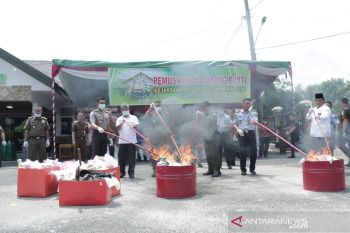 Kejari Ogan Komering Ulu  musnahkan barang bukti narkoba