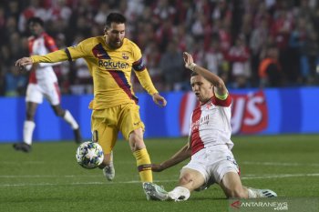 Lionel Messi ukir rekor baru di Liga Champions saat Barcelona taklukkan Slavia