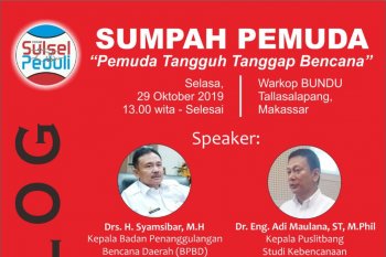 Empat pemateri siap bahas peran pemuda pada pengurangan risiko bencana