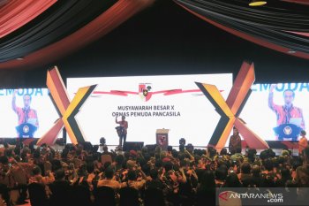 Presiden Jokowi hadiri peresmian pembukaan Musyawarah Besar Pemuda Pancasila