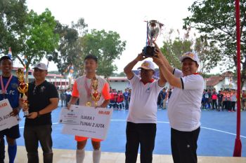Lapas Kelas I Bandarlampung raih juara pertama turnamen futsal Kakanwil Cup