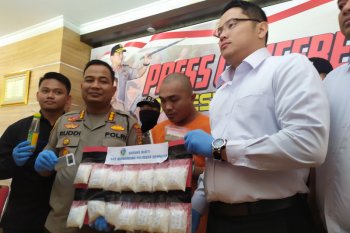 Lolos satu kali, pengedar sabu-sabu 1,3 kg asal Medan dibekuk di Denpasar