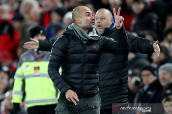 Guardiola menilai M. City tampil bak juara di Anfield