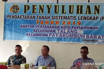 BPN Payakumbuh siapkan sertifikat tanah gratis untuk masyarakat Talang