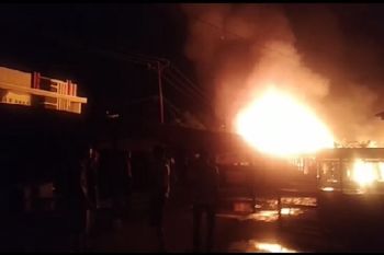 Kebakaran Pasar Kuok diduga akibat korsleting