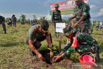 TNI-Polri bersama masyarakat tanam ribuan pohon buah di Sigi