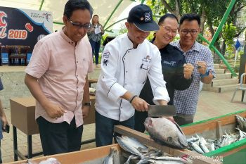 Ibu-ibu antusias ikuti kegiatan Palu Seafood Festival 2019