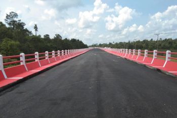 Dulu berkubang lumpur, ini penampakan jalan layang Pangkalan Bun-Kolam