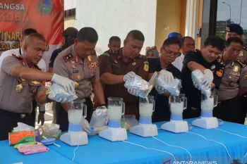 Kapolda Sumsel pimpin pemusnahan  lima kilogram sabu-sabu