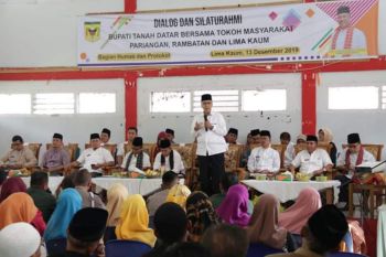 Dialog bersama warga, Bupati Tanah Datar sampaikan pembangunan dan program unggulan daerah