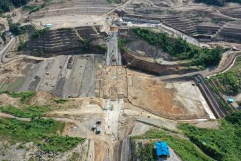 Pekerjaan konstruksi fisik Bendungan Kuwil  capai 57,5 persen