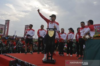 Sepeda ontel meriahkan gowes hari juang TNI di Palembang