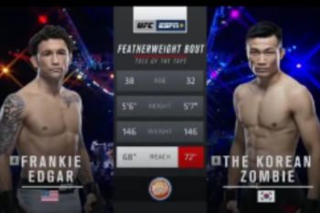 Korean Zombie TKO Edgar ronde pertama