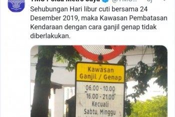 Libur Natal, ganjil-genap di Jakarta ditiadakan