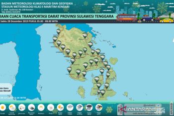 Hampir seluruh wilayah Sultra berpotensi hujan ringan