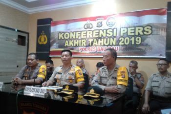 Sepanjang 2019, kasus tindak pidana di Polres Baubau menurun 16,9 persen