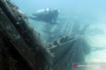 Kondisi kapal ikan asing  setelah ditenggelamkan
