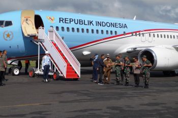 Presiden Jokowi beserta rombongan tiba di Natuna