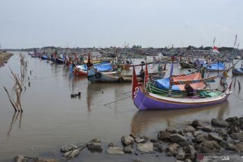 Nelayan mencari kerang