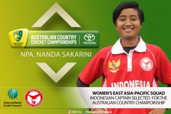 Pemain timnas kriket Indonesia membantu tim ICC EAP juara di Australia