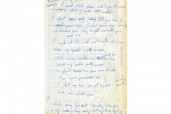 Tulisan tangan lirik lagu Beatles dilelang
