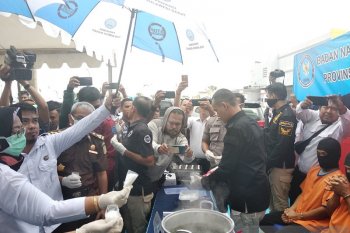 BNN Sulbar musnahkan barang bukti 550 gram sabu-sabu asal Malaysia