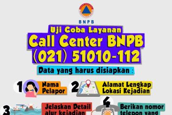 BNPB luncurkan uji coba layanan operasional call center 24 jam, dapat diakses masyarakat seluruh Indonesia