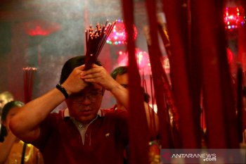 Inside the centuries-old temple in Jakarta on Lunar New Year