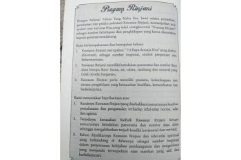 Ini bukti dari Piagam untuk jaga Gunung Rinjani