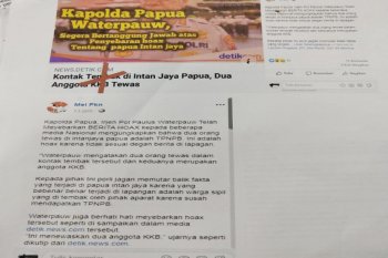 Polisi tangkap  pemilik akun FB terkait "berita Kapolda Papua hoaks"