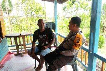 Polres Keerom berikan pesan Kamtibmas kepada warga Kampung Warbo