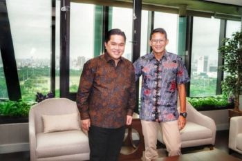 Pertemuan Erick Thohir dan Sandiaga Uno bahas pengelolaan BUMN