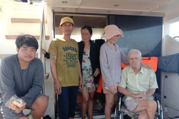 Kapal WNA terdampar di Pulau Bengkalis