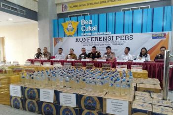 Bea Cukai Sulbagtara lakukan penindakan ribuan liter "cap tikus"