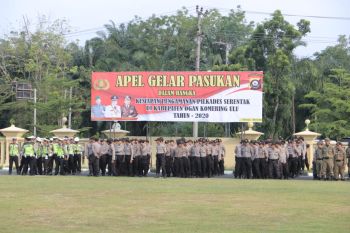 Polres OKU terjunkan ratusan  personel amankan Pilkades 2020