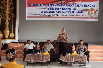 Tingkatkan peran masyarakat cegah karhutla, Polres Barsel gelar FGD