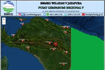 BBMKG : 112 gempa di Papua dan Papua Barat sepanjang Februari 2020