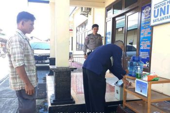 Polres sediakan "hand sanitizer" kepada pemohon SIM