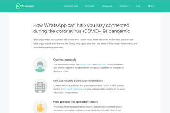 WhatsApp luncurkan pusat informasi terkait corona
