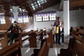 Pemkab Minahasa sterilkan fasilitas umum