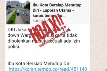 Polisi sebutkan hoaks Jakarta "lockdown",  warga luar harus izin