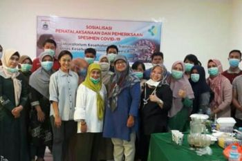 Dinas Kesehatan Sulbar ikuti sosialisasi pemeriksaan spesimen COVID-19