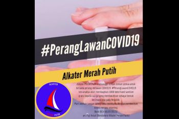 Perang Lawan COVID-19, Alkater Merah Putih bagikan 1000 botol hand sanitizer gratis