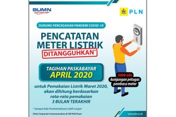 Cegah Penyebaran Covid-19, PLN Hitung Pemakaian Listrik Rata-Rata 3 Bulan Terakhir