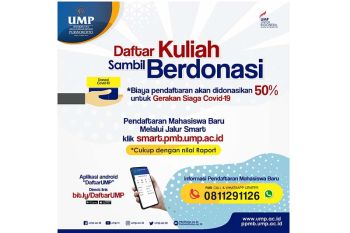 Daftar kuliah di UMP sambil berdonasi untuk penanganan COVID-19