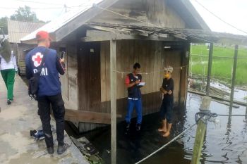 Sungai Mapam meluap, sejumlah rumah warga di Sukamara terendam