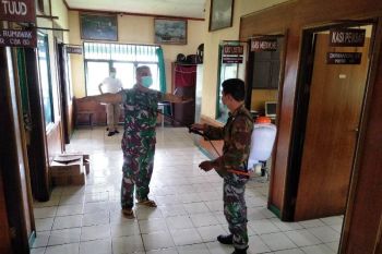 Penyemprotan Disinfektan Kodam XVII/Cenderawasih Cegah Virus Corona