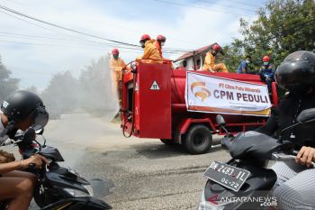 CPM semprot desinfektan di lima kelurahan Kota Palu