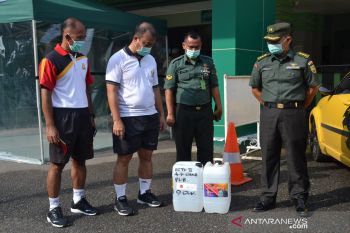 Kodam II/Sriwijaya dapat bantuan cairan  disinfektan