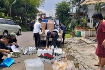 Polres Bekasi tangkap penimbun hand sanitizer